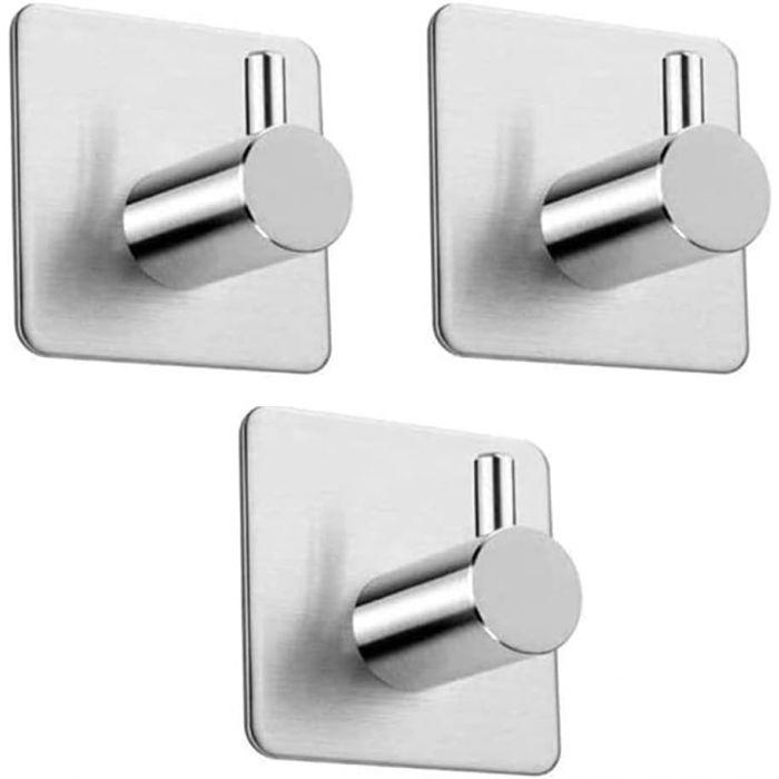 Pack x4 Gancho Autoadhesivo Acero Inoxidable