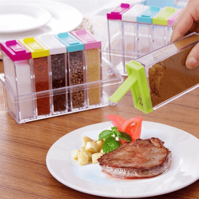 Set 6 Especieros con Recipiente