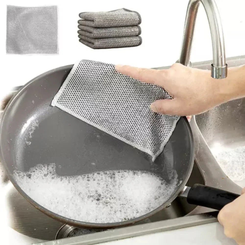 Paños de limpieza multiuso de malla metálica | Oferta 5 + 5 Gratis