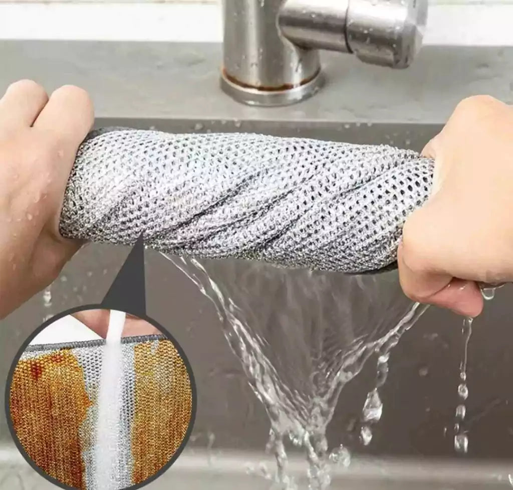 Paños de limpieza multiuso de malla metálica | Oferta 5 + 5 Gratis