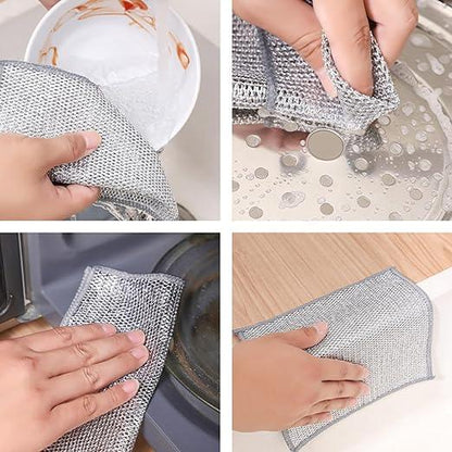 Paños de limpieza multiuso de malla metálica | Oferta 5 + 5 Gratis