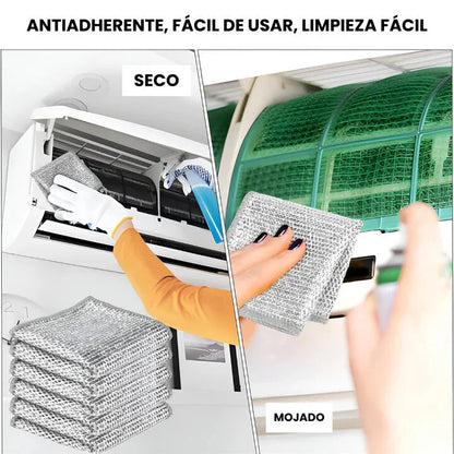 Paños de limpieza multiuso de malla metálica | Oferta 5 + 5 Gratis
